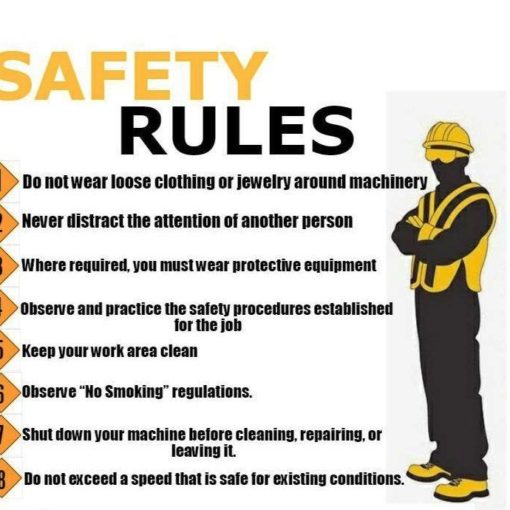 Safety rules at workplace