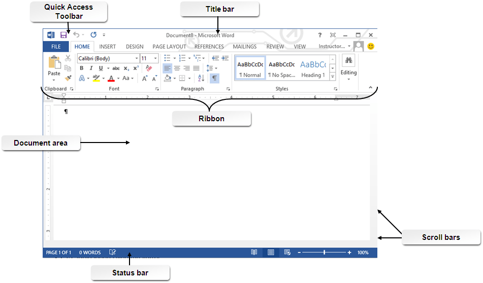 MS Word 2013 - MS Word Edit and Move Text and Graphics Shortcut Keys