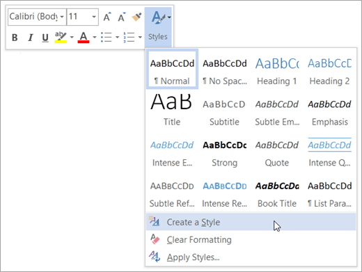 create a style - How to Create a new style in MS Word