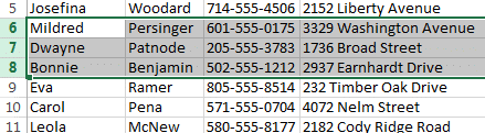 mod row delete done - Insert, delete, move, and hide or UN hide Rows and Columns in MS Excel