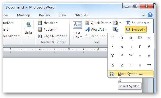 more symbol - MS Word Symbol Insert In Hindi