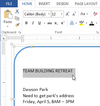 select text - How to Format Text in MS Word