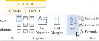 sort - How to Sort Content of a Table in MS Word